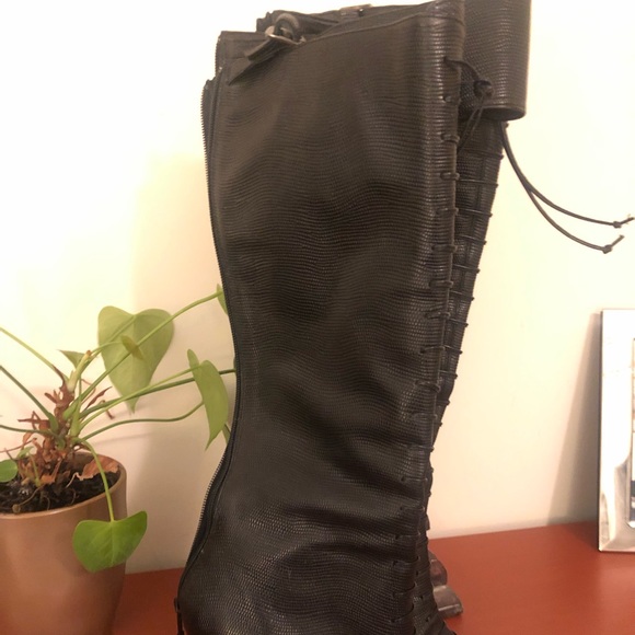 Real Italian leather size 8 fancy boats - Picture 2 of 4